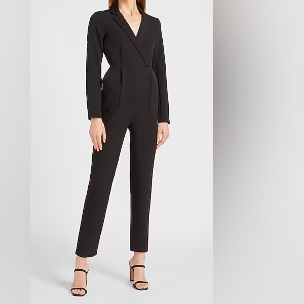 NWOT Express Black Blazer Jumpsuit